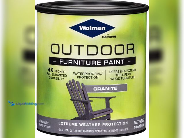 Lot 49-5539868 - QTY 2 - Wolman 360351 Outdoor Furniture Paint, Quart, Granite. Unused