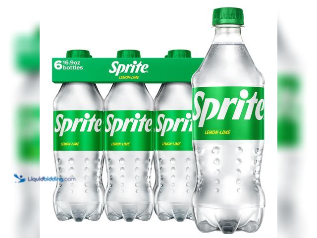 Lot 49-3564089 - Sprite Lemon-Lime Caffeine Free Soda Soft Drink Bottles, 16.9 fl oz, 6 Pack New