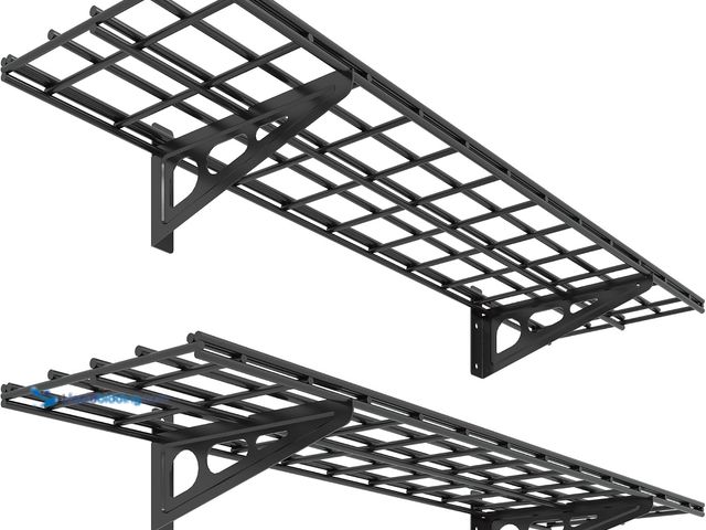 Lot 49-5543392 - FLEXIMOUNTS 2-Pack 1x4ft 12-inch-by-48-inch Wall Shelf Garage Storage Rack Wall Mounted Floating She...