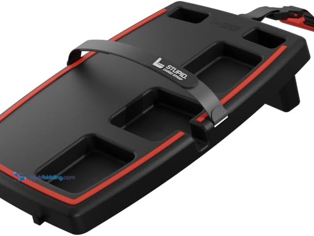 Lot 49-5437260 - STUPID Car Tray: Ultimate Car Accessory and Portable Tray - Includes 2 12" Elastic Cargo Straps and ...
