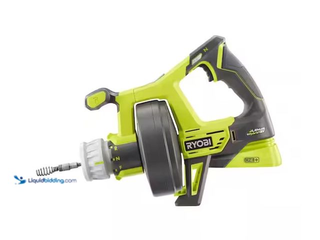 Lot 49-1575854 - RYOBI ONE+ 18V Hybrid Drain Auger (Tool Only), Model # P4002, Unused, Powers on  Ref#SRHD0211