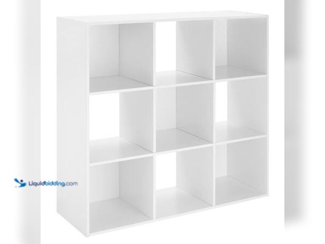 Lot 49-5548888 - WHITMOR 35 in. H x 35 in. W x 11 in. D White 9-Cube Organizer 64228859WHTBB UNUSED.