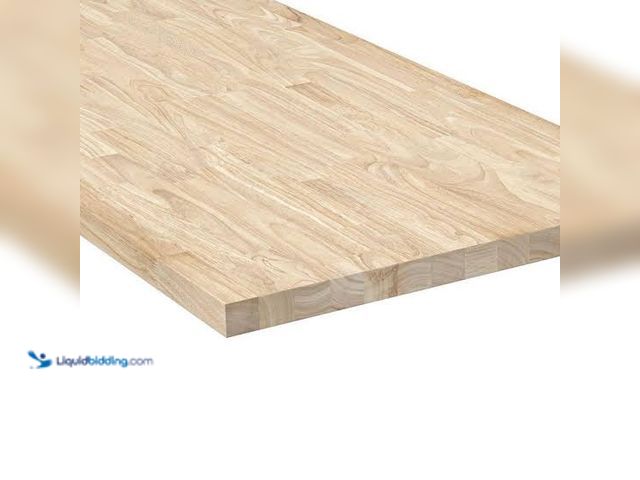 Lot 49-5549715 - HARDWOOD REFLECTIONS 4 ft. L x 25 in. D Unfinished Birch Solid Wood Butcher Block Countertop with Ea...