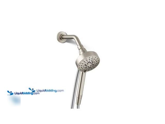 Lot 49-5581588 - KOHLER Lively 4-Spray Patterns Wall Mount 4.312 in. Handheld Shower Head in Vibrant Brushed Nickel M...