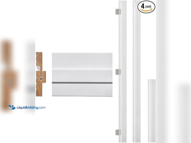 Lot 49-1623801 - Door Jamb Frame kit with Pre-Installed Hinges, Primed Composite Door Frame Kit, Pine Wood, DIY Adjus...