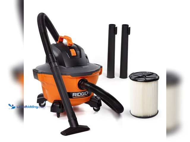 Lot 49-2004231 - RIDGID 6 Gal. 3.5 Peak HP NXT Shop Vacuum Wet Dry Vac with General Debris Filter, Locking Hose and A...