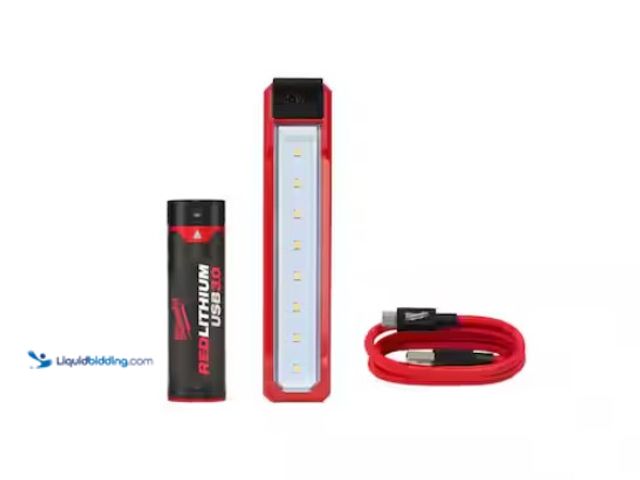 Lot 49-1574805 - Milwaukee 445 Lumens LED REDLITHIUM USB Rover Pocket Flood Light, Model # 2112-21, Slightly used, Wo...