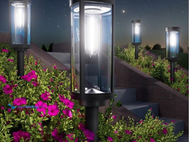 Lot 49-5436462 - Bright Solar Pathway Lights Outdoor, 8 Pack Solar Garden Lights for Outside Waterproof IP65, Auto On...