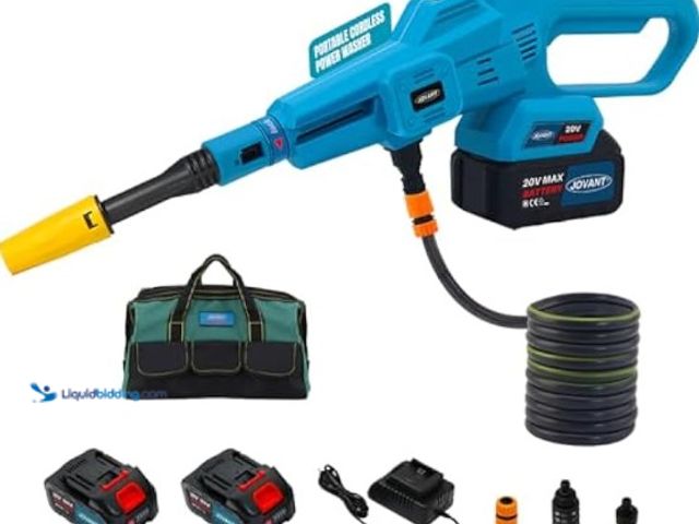Lot 49-5552998 - Cordless Pressure Washer, Portable Power Cleaner, 750PSI High Pressure Water, 3 Speed, 6-in-1 Nozzle...