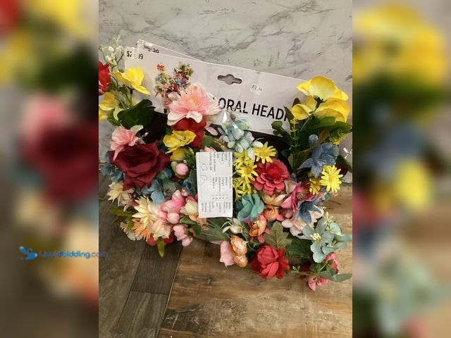 Lot 49-3523440 - Qty 3. Floral headband, Unused.