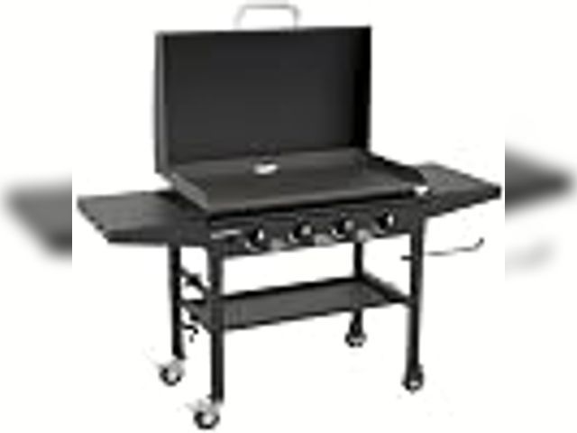 Lot 49-2023266 - Blackstone 36 Inch Gas Griddle with Hood Cooking Station 4 Burner Flat Top Gas Grill Propane Fueled ...