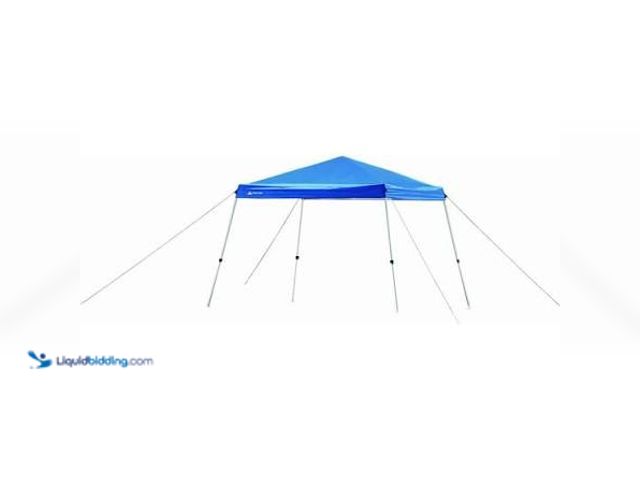 Lot 49-2024887 - Ozark Trail Ozark Trail Instant 10 ft x 10 ft Slant Leg Pop-Up Canopy Tent, Blue. Model # 5464754172...
