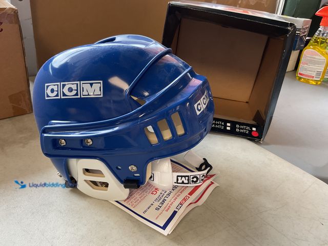 Lot 49-5515592 - Other CCM HOCKEY HELMET B-HT2 SIZE YOUTH SMALL BLUE IN ORIGINAL BOX NEW OLD STOCK