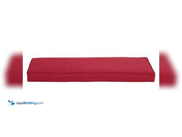 Lot 49-5415010 - Hampton Bay 46 in. W x 18 in. D CushionGuard Universal Outdoor Bench Cushion in Chili. Model # ZZ-B-...