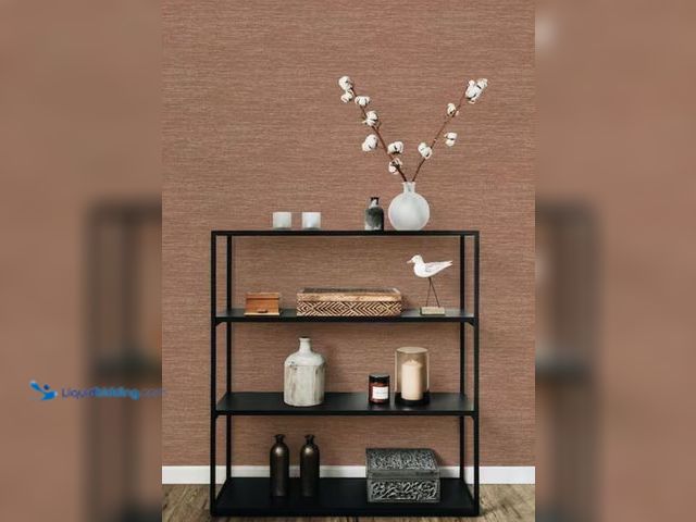 Lot 49-2005492 - Approx. (56) sq. ft. of A-Street Prints Malin Rust Faux Grasscloth Paper Textured Non-Pasted Wallpap...