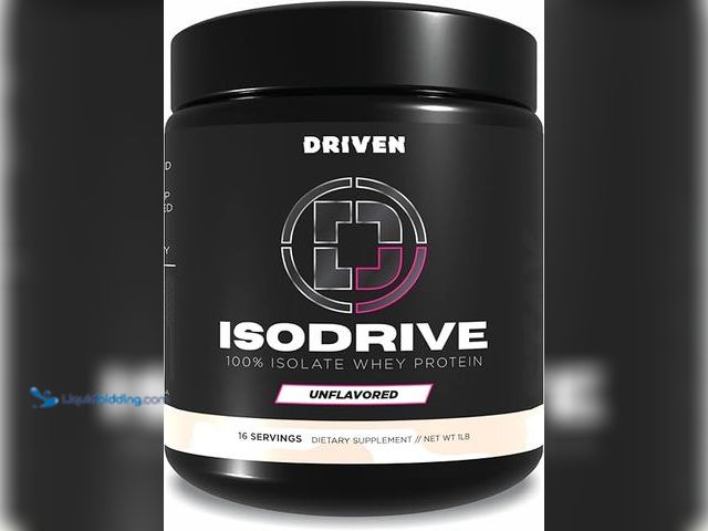 Lot 49-5415263 - Driven Nutrition ISODRIVE Premium Whey Isolate (2lb, Unflavored). Model #b0dn6zqv2p. Unused. BBD 08/...