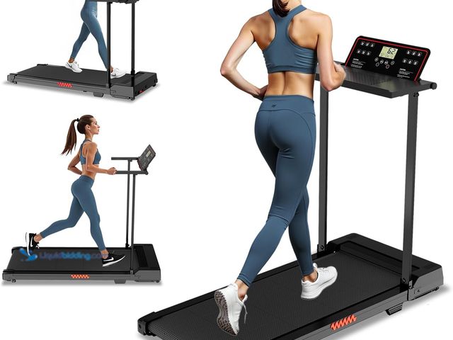 Lot 49-3470793 - ZPUFDYM Treadmill with Handles, Walking Treadmills for Home Small Spaces, 3.0HP Walking Pad Treadmil...