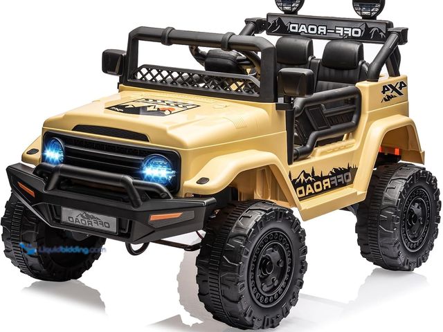 Lot 49-5437750 - 2 Seater Ride On Car for Kids, 12V Electric Truck with Parent Remote Control, Spring Suspension, 2 S...