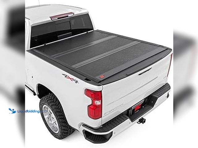Lot 49-3531847 - Rough Country Hard Tri-Fold Tonneau Cover for Chevy Silverado & GMC Sierra 1500 (2019–2026) - Low-Pr...
