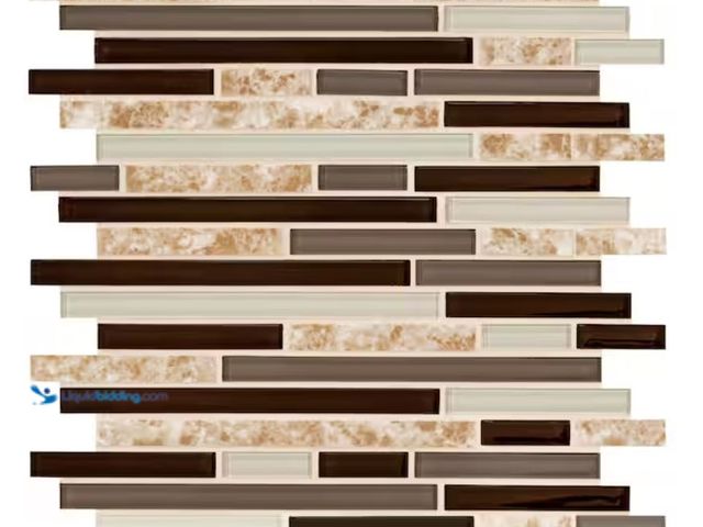 Lot 49-2026188 - Approx. (15) Sq. Ft. of MSI Amalfi Cafe Interlocking 12 in. x 12 in. x 0.24 in. Glass/Porcelain Mesh...