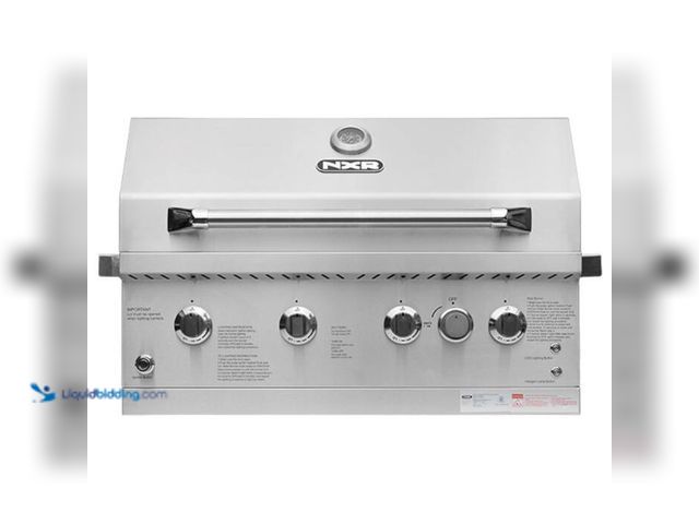 Lot 49-2021795 - NXR 31 in. 4-Burner Built-In Gas Grill in Stainless Steel with Infrared. Model # 740-LS30BI. MSRP $8...