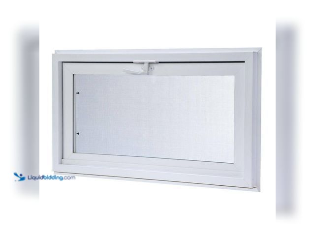 Lot 49-5453586 - TAFCO WINDOWS 32.25 in. x 22.25 in. White Double-Pane Insulated Glass Hinged Vinyl Hopper Inswing Ba...