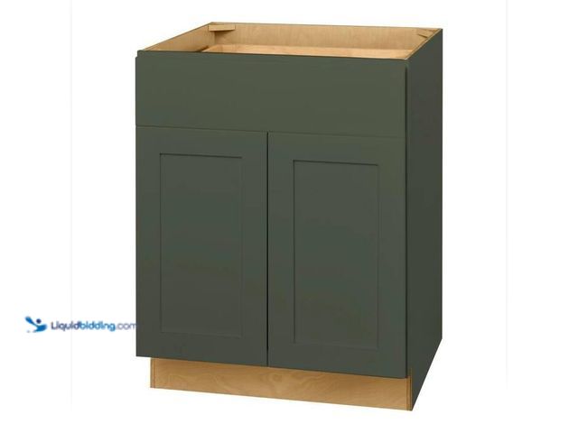 Lot 49-2000694 - Hampton Bay Avondale 27 in. W x 24 in. D x 34.5 in. H Ready to Assemble Plywood Shaker Base Kitchen ...
