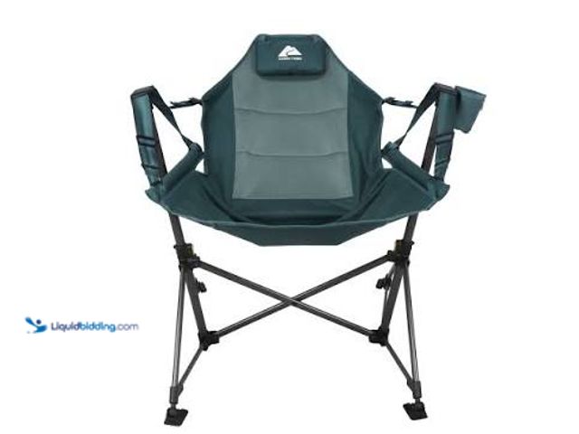 Lot 49-5542806 - Ozark Trail Swing Hammock Chair, Green, Portable Unused