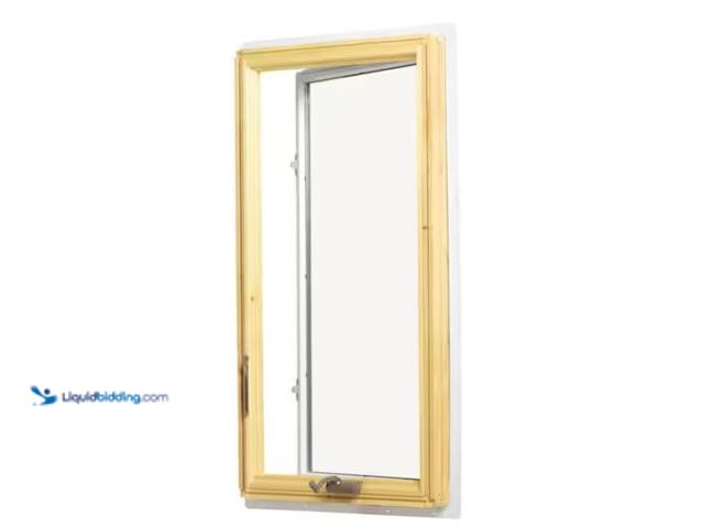 Lot 49-1571051 - Andersen 28-3/8 in. x 48 in. 400 Series White Clad Wood Casement Window with Pine Interior, Low-E Gl...