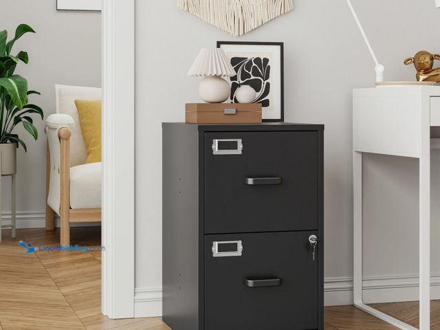 Lot 49-3481627 - STANI 2 Drawer Filing Cabinet with Lock, Metal Vertical File Storage Cabinets for Home Office, Lette...