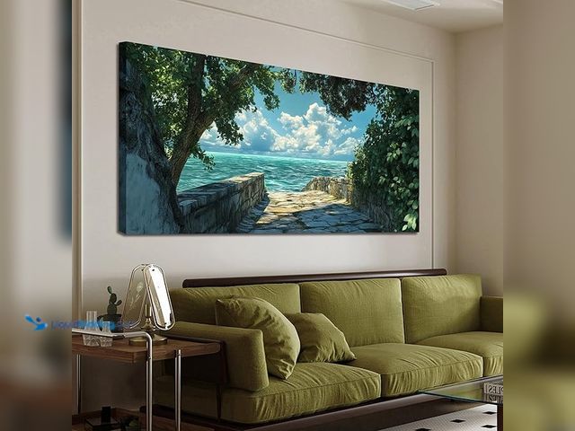 Lot 49-3462997 - Canvas Wall Art Decor Large Wall Art Pictures for Living Room Canvas Art Wall Decor Landscape Coasta...