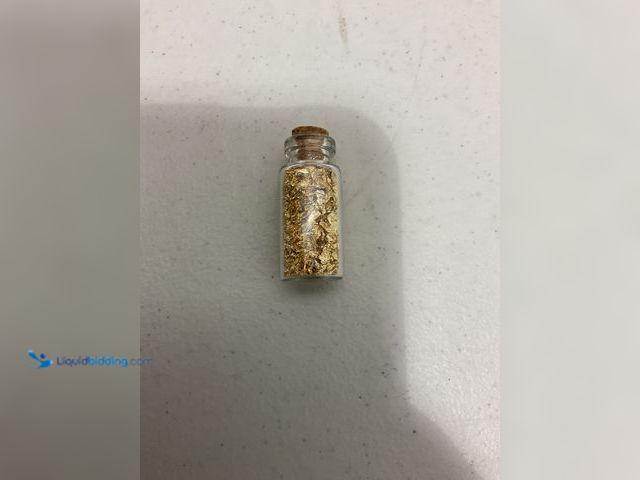 Lot 49-2009091 - Other WOW AN AMAZING RARE 1 INCH GLASS VILE OF PURE 24K GOLD FLAKES AN AMAZING LOT FOR ANY COLLECTOR