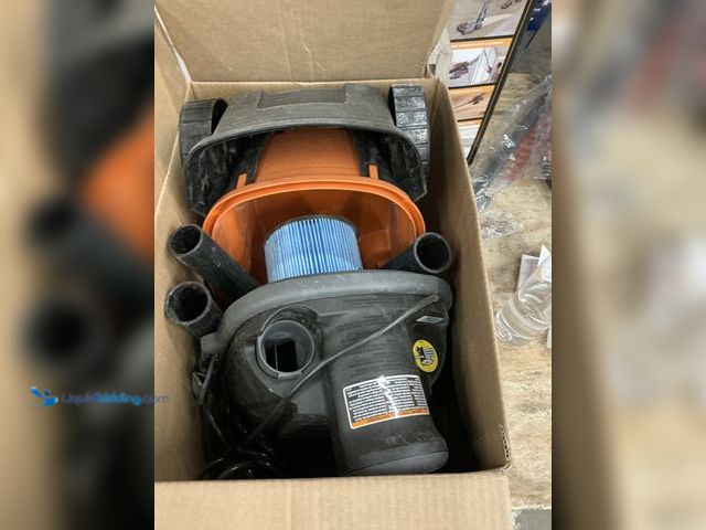 Lot 49-3564762 - Ridgid 4 Gal. 5.0 Peak HP Portable Shop Vacuum WD4070 Wet Dry Vac with Fine Dust Filter, 10 ft. Pro ...
