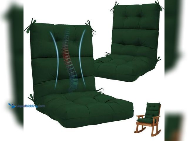 Lot 49-2021746 - Dttra High Back Chair Cushions Set of 2,44 in. x 22 in. x 4 in. Thick Replacement Cushions for Outdo...