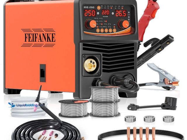 Lot 49-5487432 - 250A MIG Welder 110V/220V, 8 IN 1 for Spot/ Aluminum & TIG Welding Torch WP-17V (scuffs and scratche...