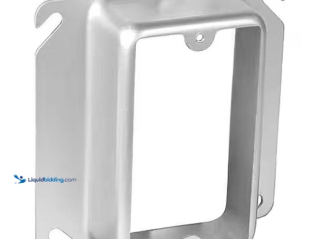 Lot 49-2001575 - Case of (25) Southwire 4 in. W Steel Metallic 1-Gang Single-Device Square Cover, 1-1/4 in. Raised, M...