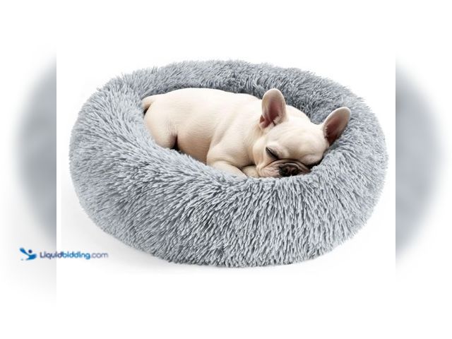 Lot 49-3432189 - 2 Small Dog Beds, One Gray, One Cream, Model # B0DBYVR7LH, Unused.  Ref#CRS0114