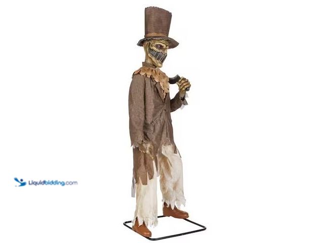 Lot 49-3637879 - Home Accents Holiday 6.5 FT Grave & Bones Animated LED Soul Slasher, Model # 24PA01677, New.   Ref#A...