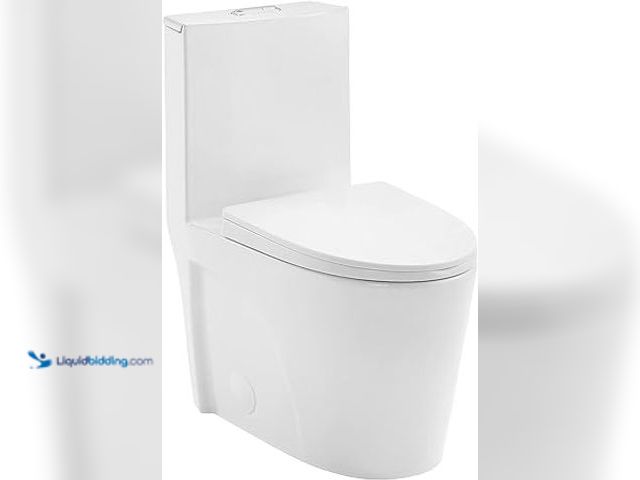 Lot 49-5448295 - Swiss Madison SM-1T254 St. Tropez One Piece Toilet Dual Tornado Flush 0.8/1.28 GPF with Soft Closing...