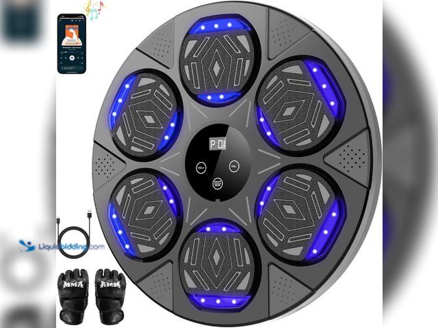 Lot 49-5413690 - Music Boxing Machine, Boxing Wall Mount Machine for Kids Adult, Bluetooth Smart Boxing Traineing Mac...