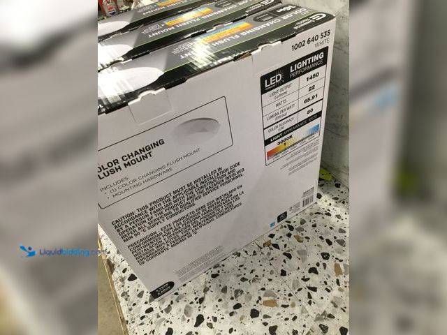 Lot 49-3536660 - Commercial Electric 16in Diamond Shape Entryway LED Flush Mount Ceiling Light Item is Factory Sealed