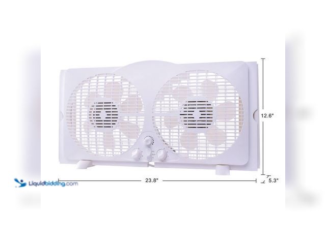 Lot 49-5406256 - Hampton Bay 9 in. Twin Window Fan, Model # WDF9-2, Unused, Tested works.