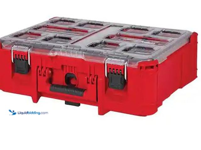 Lot 49-5573193 - Milwaukee
PACKOUT 20 in. Deep Small Parts Organizer with 6 Compartments and Quick Adjust Dividers, ...