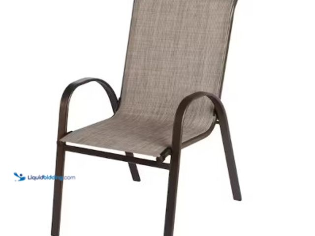 Lot 49-2004412 - Lot of (4) StyleWell Sling Stack Outdoor Dining Chair in Riverbed, Model # FCS00015J-RB, Unused, One...