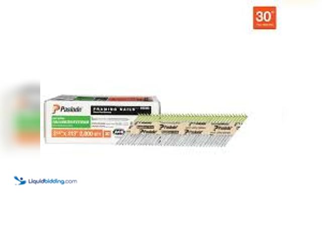 Lot 49-5461021 - Paslode 2-3/8 in. x 0.113-Gauge 30-Degree Galvanized Ring Shank Paper Tape Framing Nails (2,000 per ...