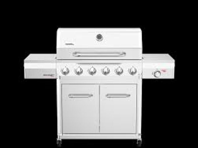 Lot 49-3538865 - Pro 6-Burner Stainless Steel Gas Grill with Searing Side Burner by Nexgrill. Model #B0F1LPM2GD. Unus...
