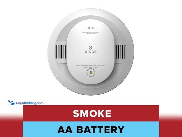 Lot 49-2024510 - Kidde AA Battery-Powered Smoke Detector with Wireless Interconnect, Voice Alerts, LED Status Light, ...