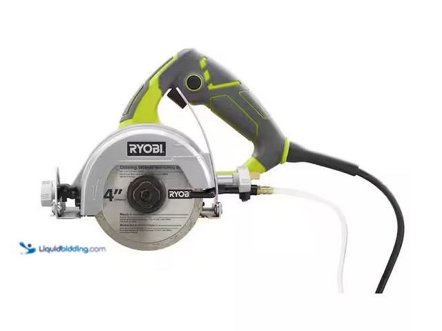 Lot 49-1568727 - RYOBI 12 -Amps 4 in. Blade Corded Wet Tile Saw Model # TC401, Unused, No Blade  Ref#SBS0114