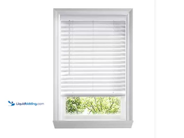 Lot 49-1627266 - Home Decorators Collection White Cordless 2 in. Faux Wood Blind - 67.25 in. W x 72 in. L (Actual Siz...