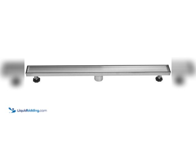 Lot 49-5546470 - BWE 32 in. Stainless Steel Linear Shower Drain with with Tile Insert Cover Slot Pattern Drain Cover ...